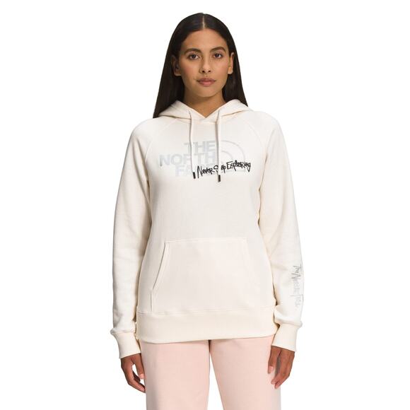 NWT THE NORTH FACE Women's Graphic Injection Hoodie Gardenia White Size Small - Picture 1 of 2